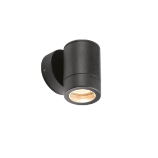 IP65 Aluminium Powder Coated Black Fixed GU10 35 Watt Fitting / WALL1LBK