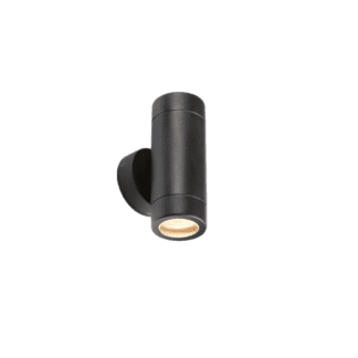 IP65 35W GU10 Aluminium Black Powder-coated Up/Down Wall Light / WALL2LBK