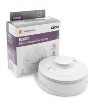 Aico Ei3024 Multi-Sensor Smoke+Heat Fire Mains 10Yr Lithium Back-Up