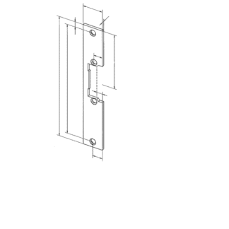 EFF EFF Electric Strike, Fail Locked for Standard Doors 12VDC