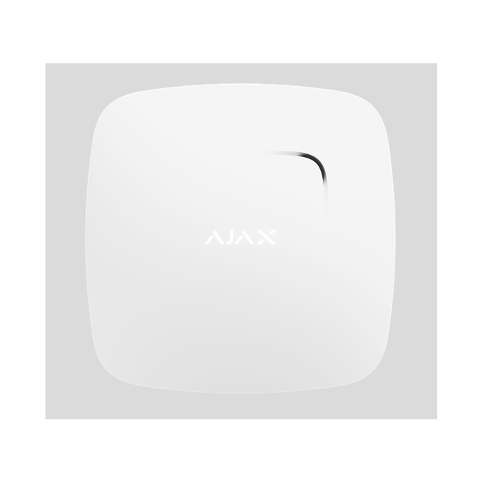 Ajax FireProtect White Wireless Indoor Smoke and Heat Detector with a Built-in Buzzer