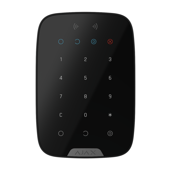 KeyPad S Plus Jeweller Wireless Touch Keypad for Cards and Keyfobs, Black