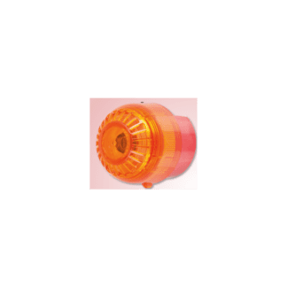 Klaxon Red Shallow Base Amber Lens Sonos Sounder Beacon