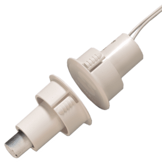 Aritech Recessed Magnetic Contact for Steel Doors, White