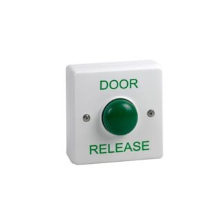 Contract Locking Surface Mount Green Dome Plastic Exit Button Screen Printed "DOOR RELEASE"
