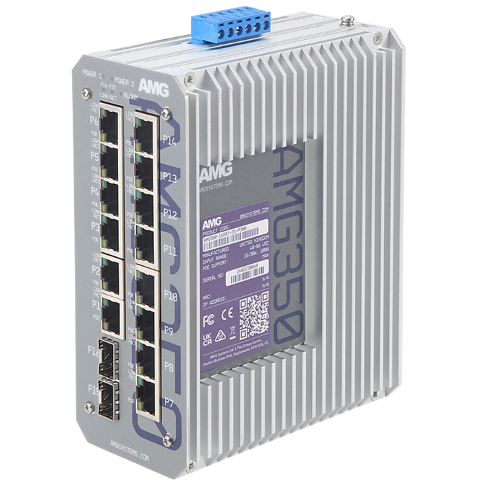 AMG 16 port unmanaged PoE+ switch