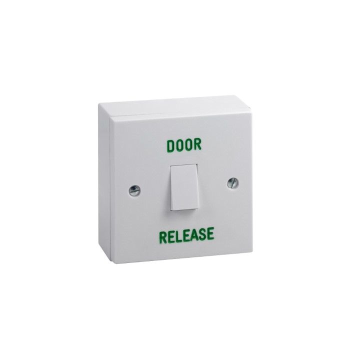 Contract Locking Surface Mount Plastic Exit Button Engraved "DOOR RELEASE"