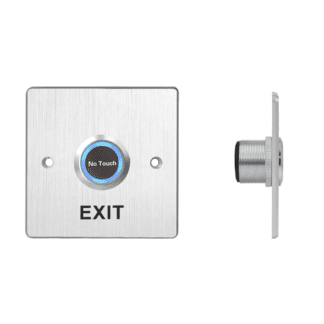 CQR Aluminium Touch Free Sensor Exit Button, 120mm Read Range