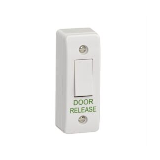 SSP Architrave Plastic Surface Mount Exit Button Engraved "DOOR RELEASE"