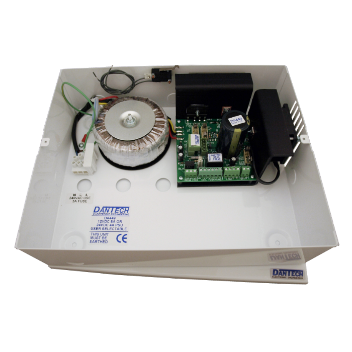 Dantech 12V 8A DC or 24V 4A DC Power Supply with UPS and Monitoring