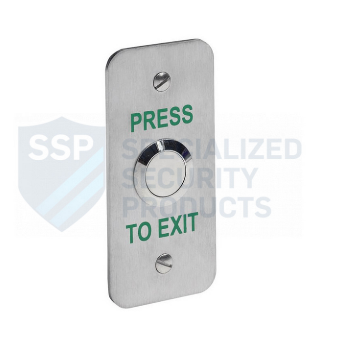 SSP Flush Narrow 19mm Stainless Steel Exit Button