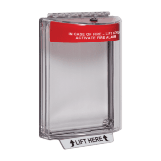 STI Universal Stopper - Flush Mount with Sounder, ACTIVATE FIRE ALARM Label