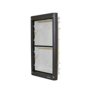 Videx 4000 Series Flush Frames, 2 Module Back Box (Gun Metal Grey)