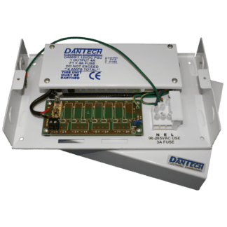 Dantech Multi-purpose 1x 12V 4A DC Switch Mode PSU in a Mild Steel Enclosure