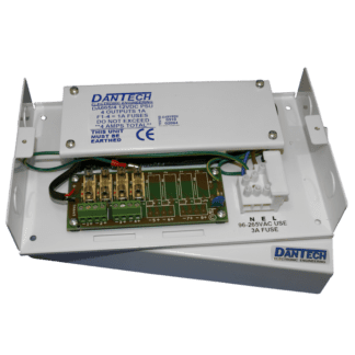Dantech Multi-purpose 4x 12V 1A DC Switch Mode 4A PSU in a Mild Steel Enclosure