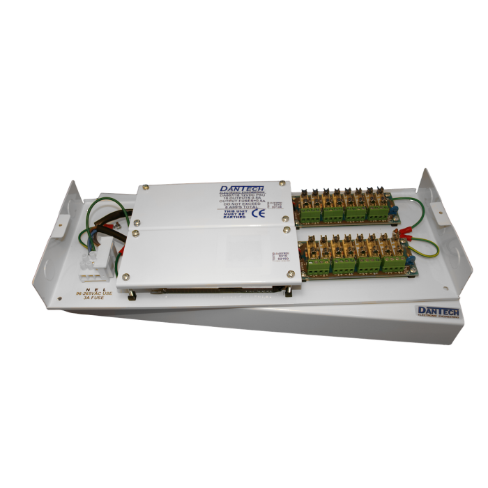 Dantech Mild Steel 16 x 12V 500mA DC Multi-purpose 8A Power Supply