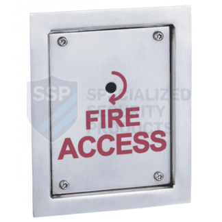 SSP Flush Mount Stainless Steel Firemans Switch Drop Key Unit